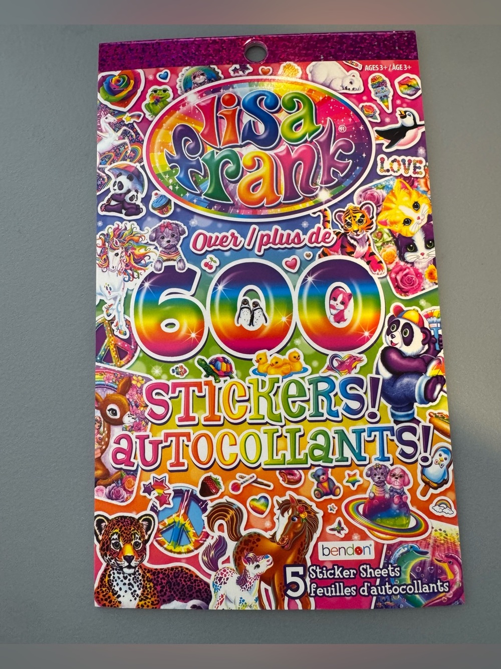 Lisa Frank Rainbow 600+ Sticker Collection - Multicolor colorful vibrant